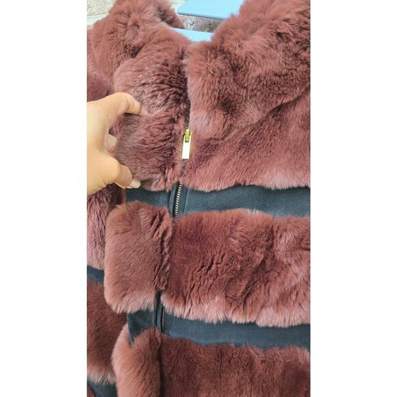 Diane Von Furstenberg DVF Fur & Suede Vest Coat Size Small - Picture 8 of 9